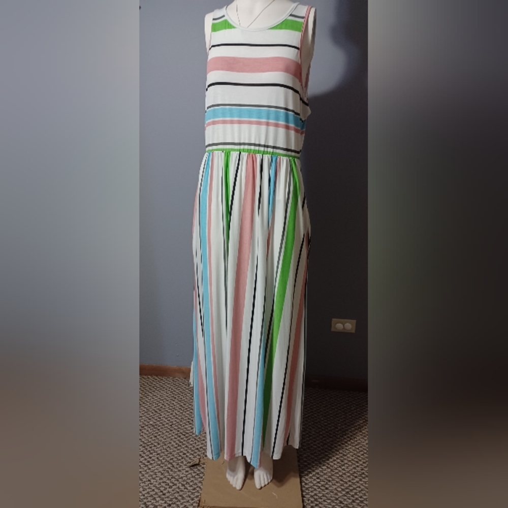 Nwot maxi multi stripe